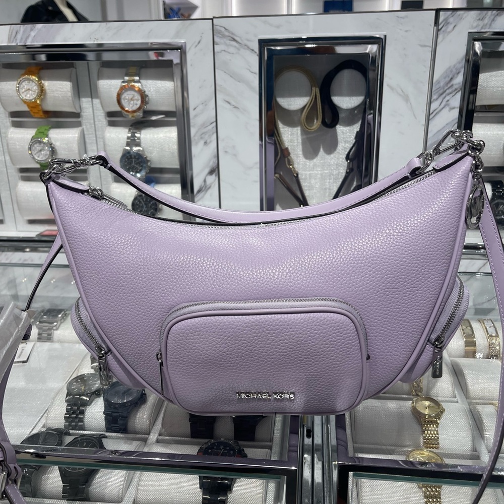 MICHAEL KORS Merritt Medium Pebbled Leather Convertible Shoulder Bag
Quartz 
NWT - Picture 10 of 16